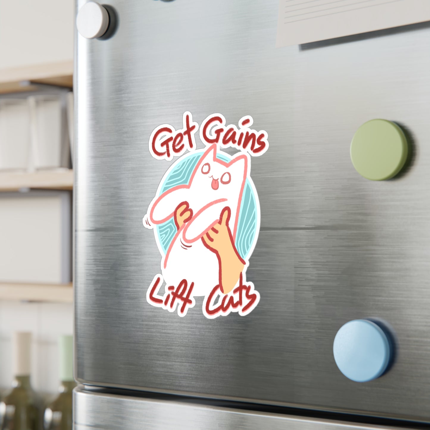 Get Gains, Lift Cats - Kiss-Cut Vinyl Decals