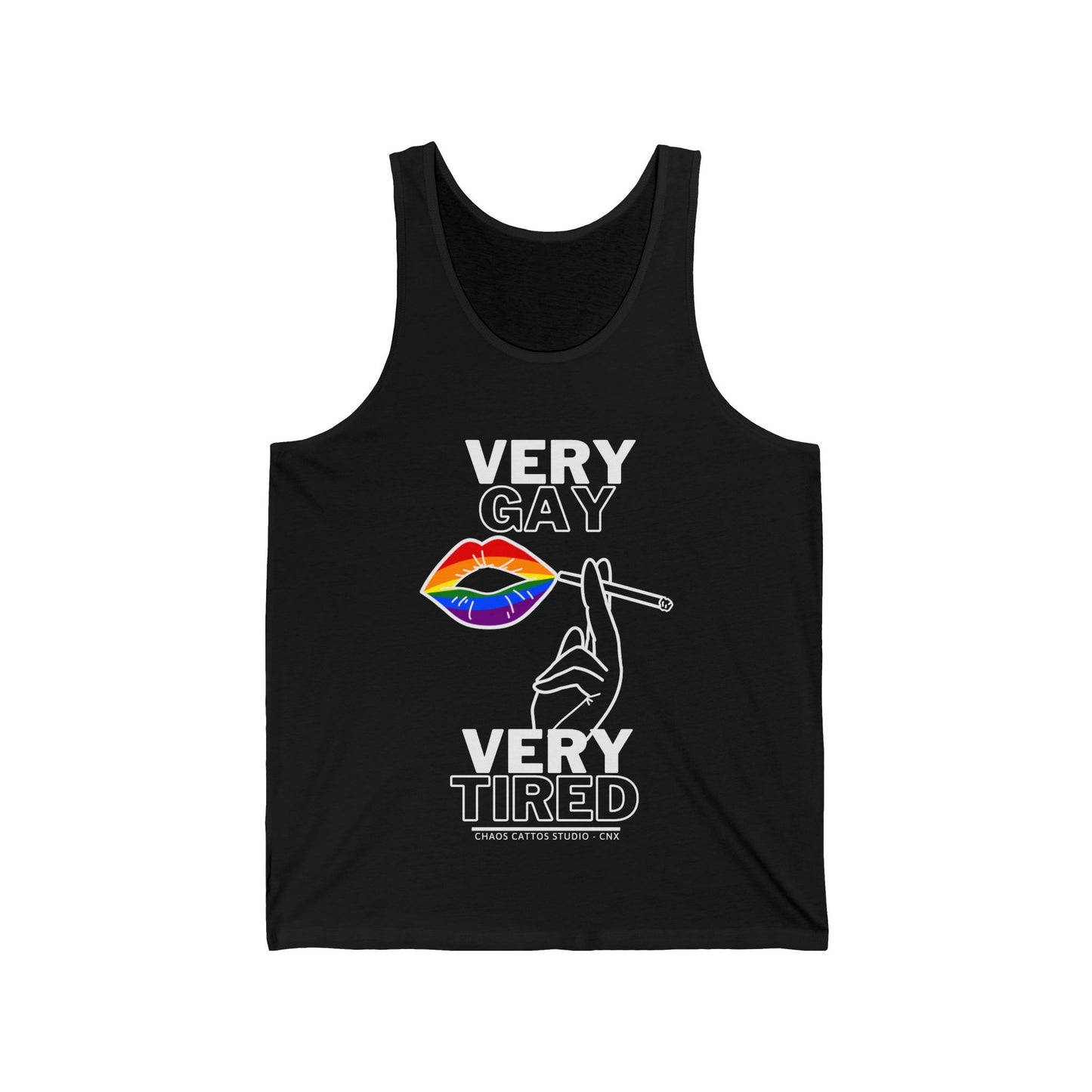 Very Gay, Very Tired - Unisex Jersey Tank