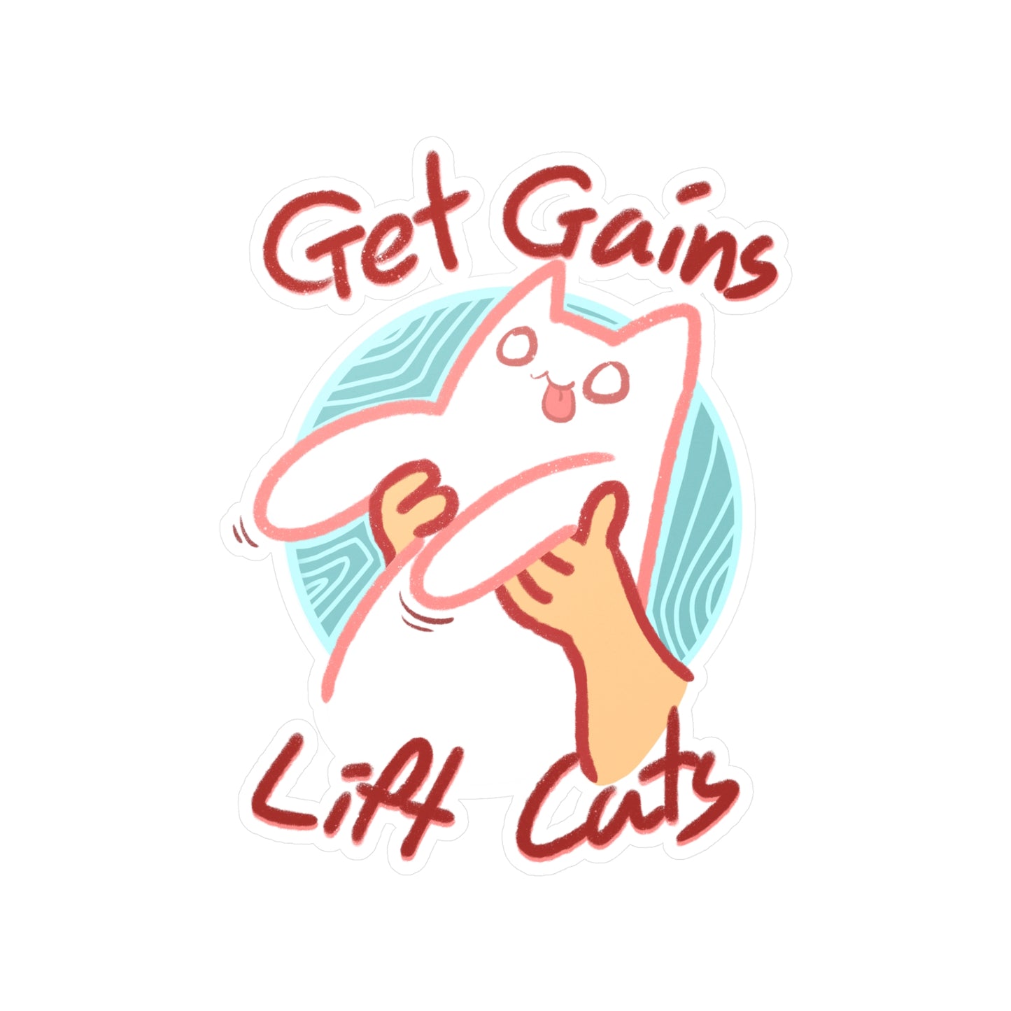 Get Gains, Lift Cats - Kiss-Cut Vinyl Decals