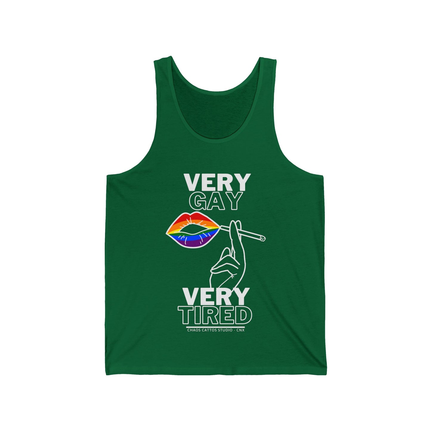 Very Gay, Very Tired - Unisex Jersey Tank