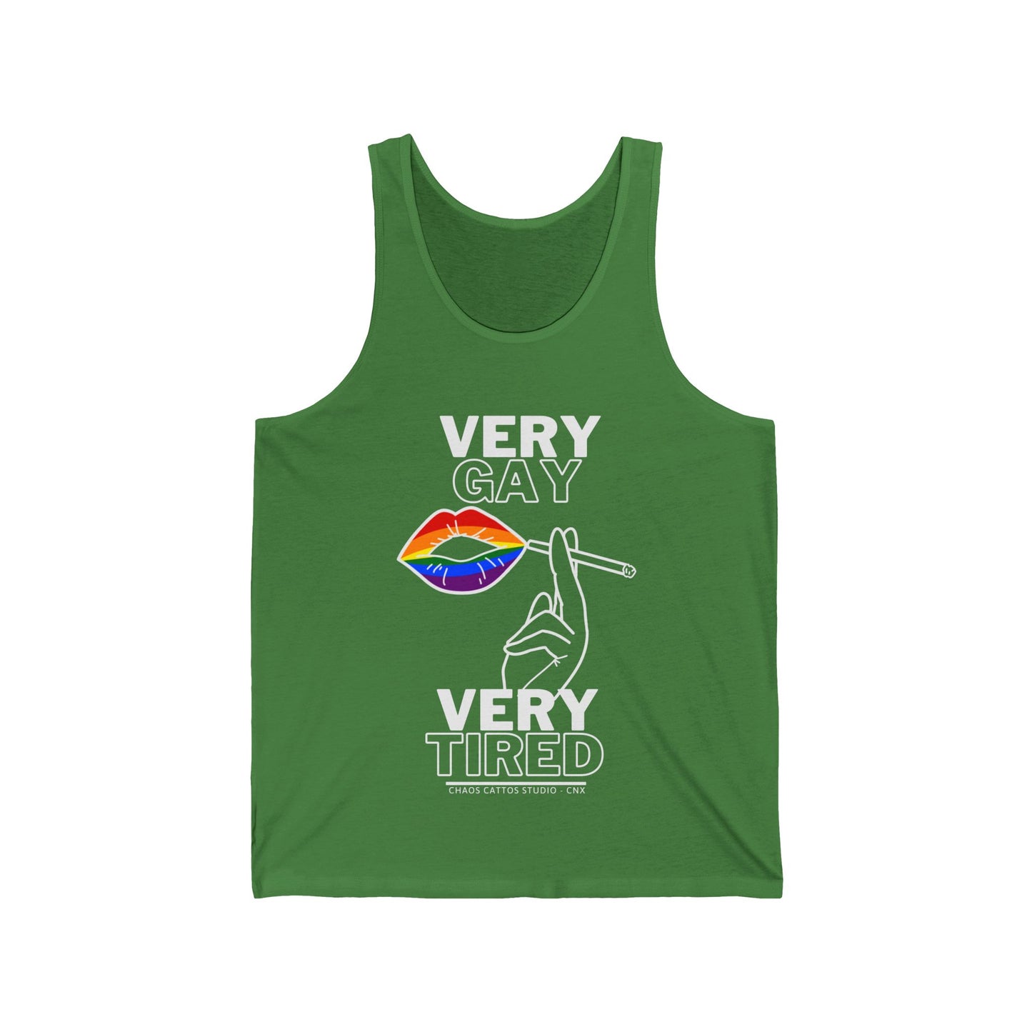 Very Gay, Very Tired - Unisex Jersey Tank