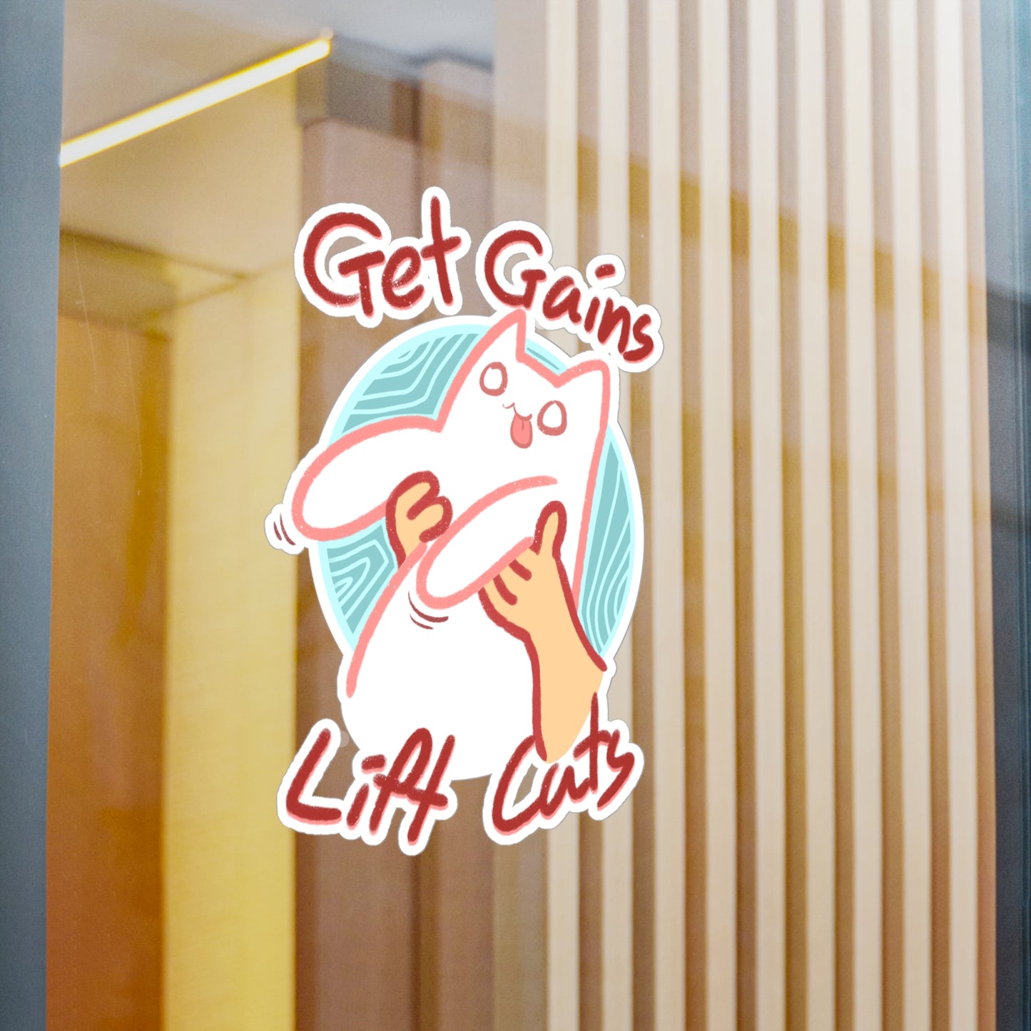 Get Gains, Lift Cats - Kiss-Cut Vinyl Decals