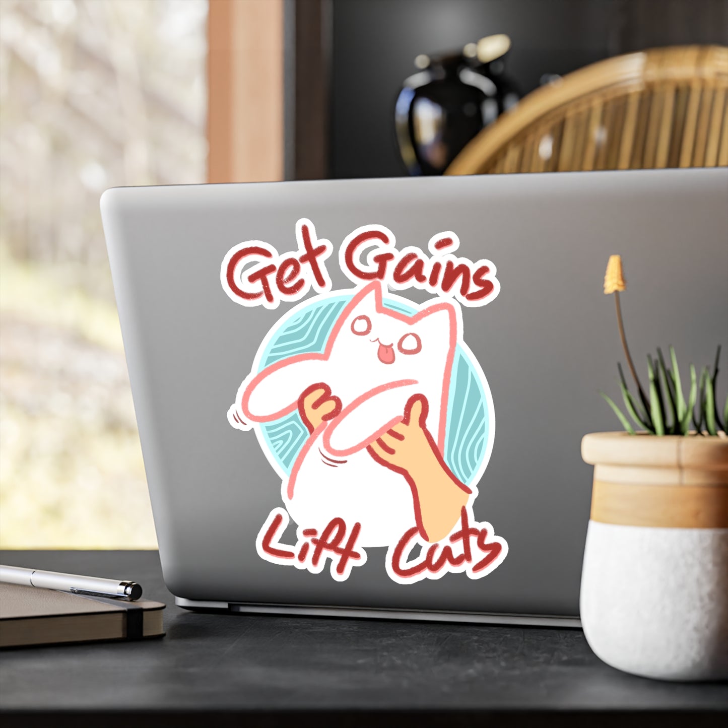 Get Gains, Lift Cats - Kiss-Cut Vinyl Decals