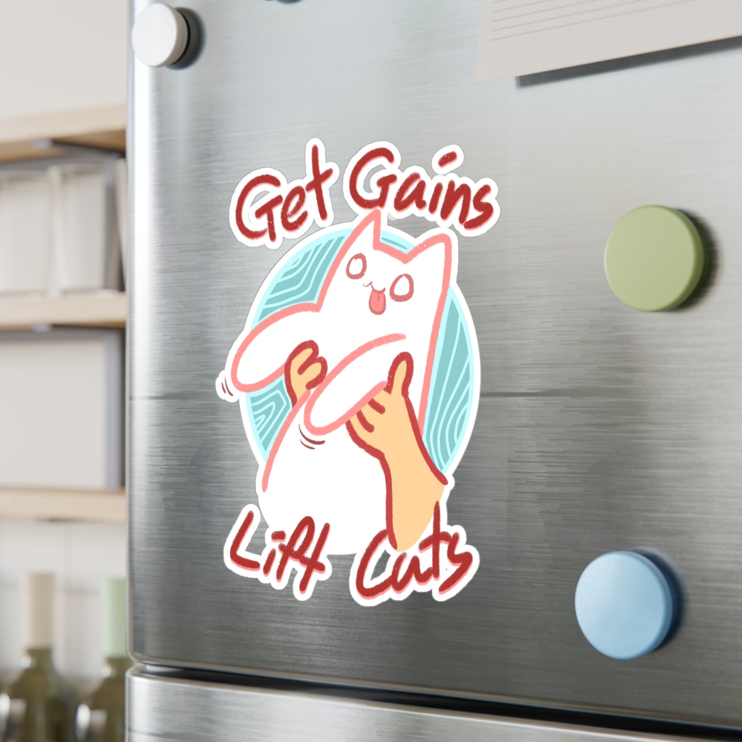 Get Gains, Lift Cats - Kiss-Cut Vinyl Decals