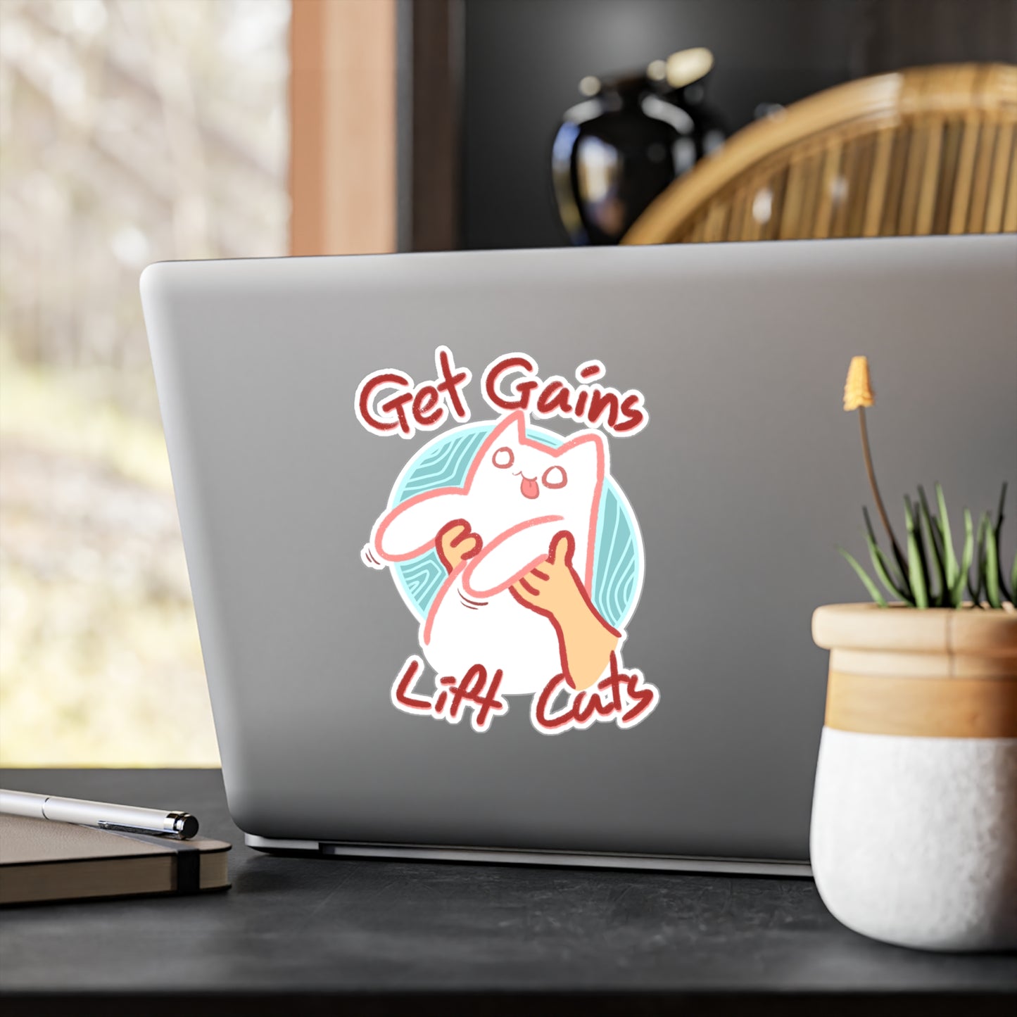 Get Gains, Lift Cats - Kiss-Cut Vinyl Decals