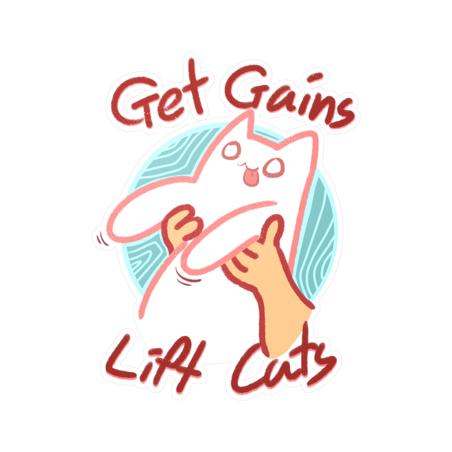 Get Gains, Lift Cats - Kiss-Cut Vinyl Decals