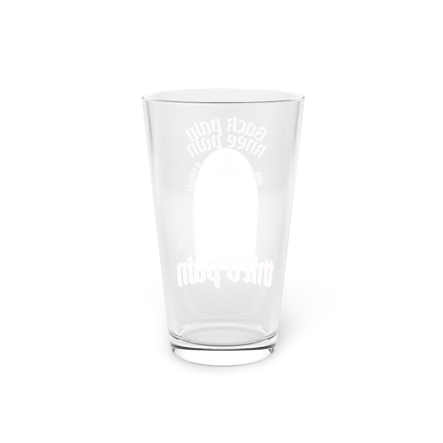 Back Pain, Knee Pain, And A Secret Third Pain - Pint Glass, 16oz