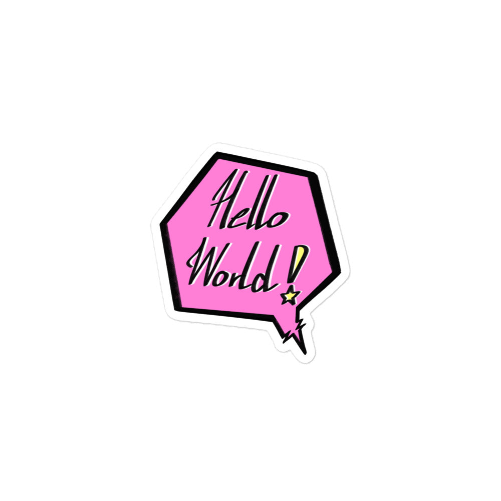 Hello World! - Bubble-free stickers