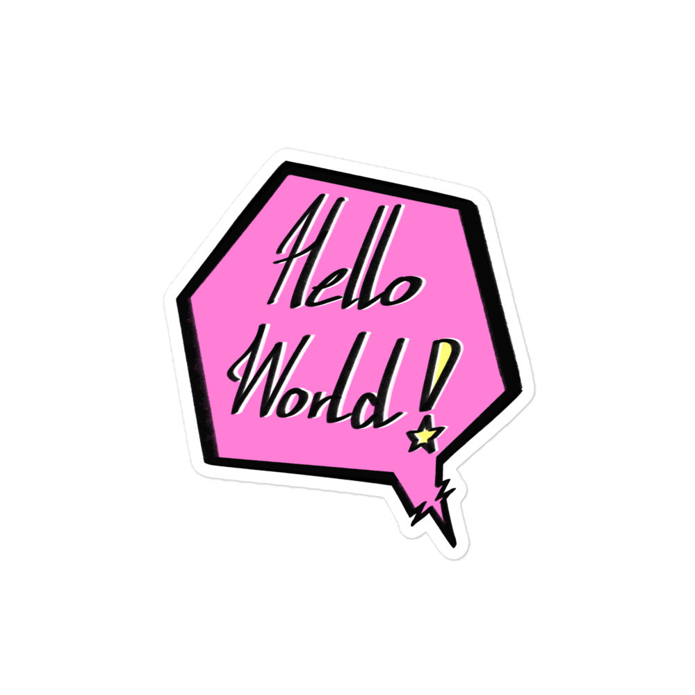 Hello World! - Bubble-free stickers