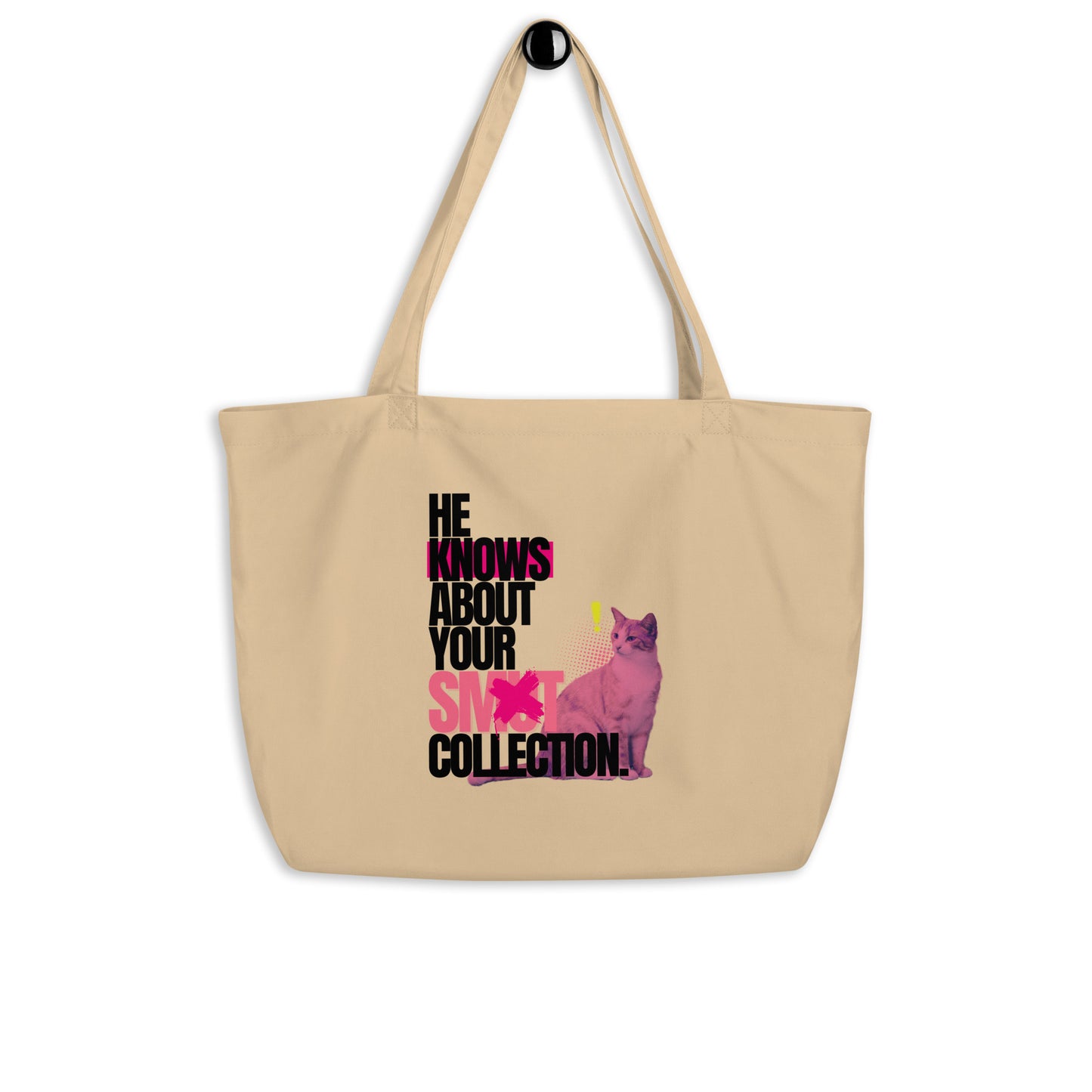 He Knows - Large organic tote bag