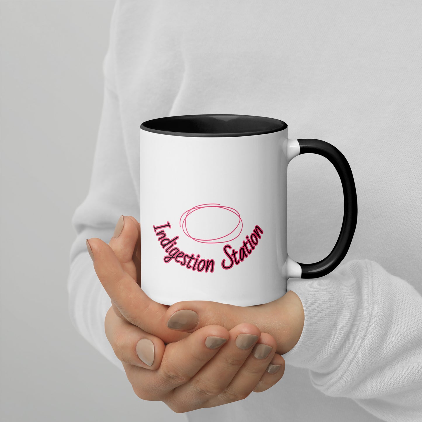 Indigestion Station - Mug with Color Inside