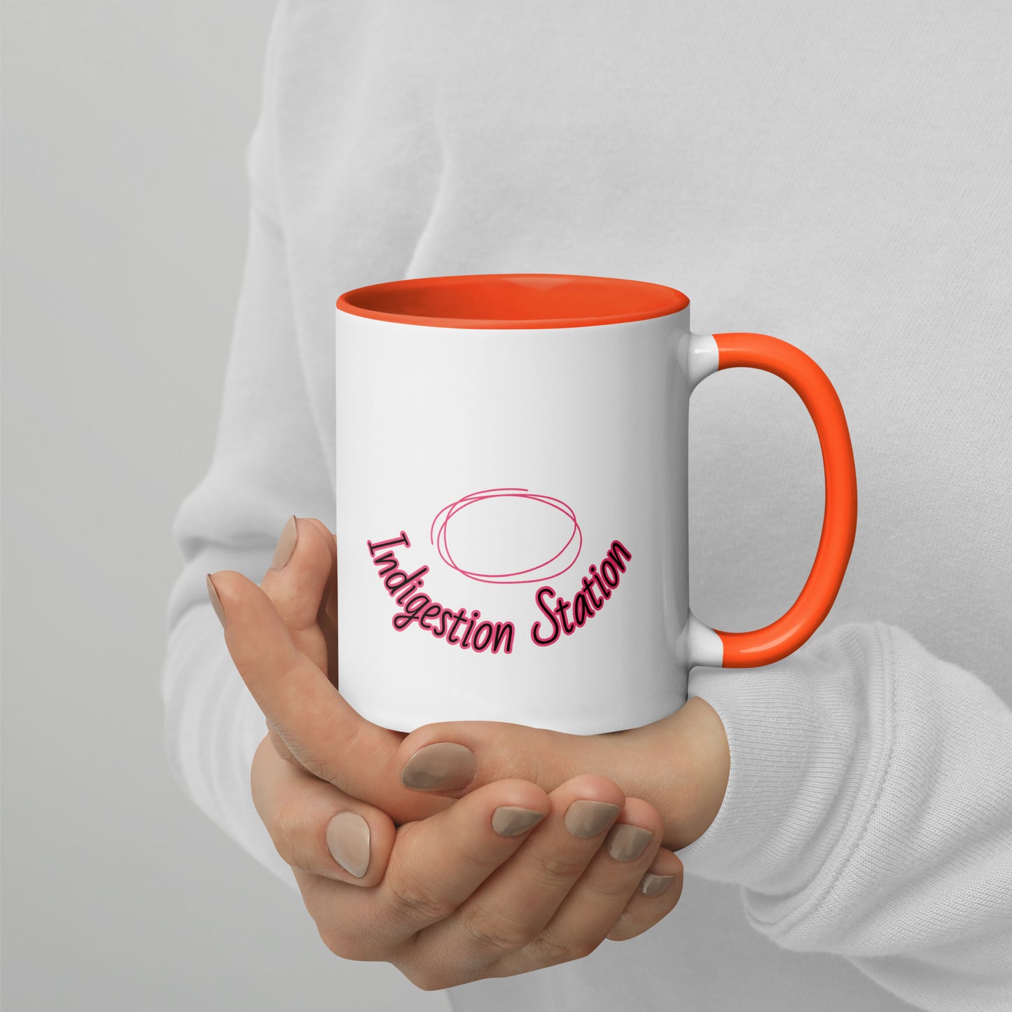 Indigestion Station - Mug with Color Inside