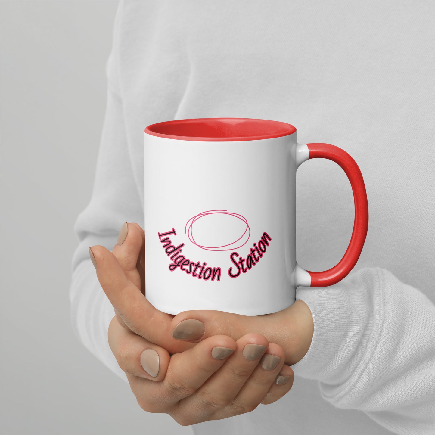 Indigestion Station - Mug with Color Inside